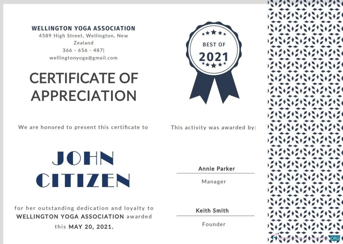 Download USA Customer Appreciation Certificate template in Word and PDF format, version 2 Photoshop template